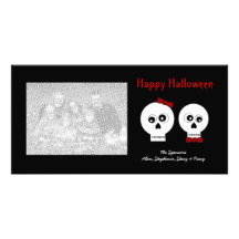 Tarjetas de la foto de Halloween de los cráneos de Tarjetas Fotograficas