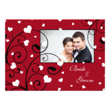 Tarjetas de la foto de la invitación del boda del 
