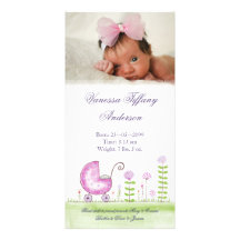 Tarjetas de la foto de la invitación del nacimient tarjetas fotográficas personalizadas