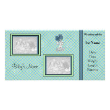 Tarjetas de la foto de la invitación del nacimient tarjeta personal