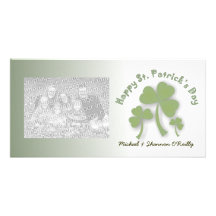 Tarjetas de la foto de los tréboles del día de St  Tarjetas Fotograficas Personalizadas