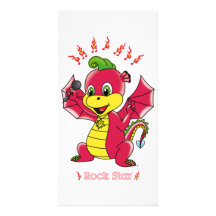 Tarjetas de la foto de Rockstar™ del dragón Tarjeta Personal Con Foto
