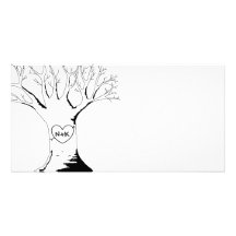 "Tarjetas de la foto del árbol del amor" Tarjeta Fotografica Personalizada