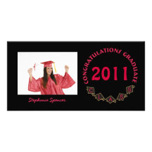 Tarjetas de la foto del círculo de la graduación tarjetas fotograficas 