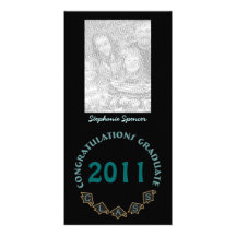 Tarjetas de la foto del círculo de la graduación tarjeta fotografica personalizada