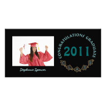 Tarjetas de la foto del círculo de la graduación tarjeta fotográfica