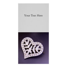 Tarjetas de la foto del corazón del diamante artif tarjetas fotográficas 