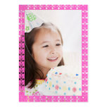 Tarjetas de la foto del cumpleaños de los chicas tarjetas de visita