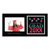 Tarjetas de la foto del graduado 20xx tarjeta con foto personalizada