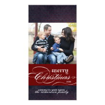 Tarjetas de la foto del navidad (4x8) tarjeta personal con foto