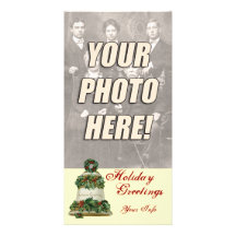 Tarjetas de la foto del navidad del Victorian Plantilla Para Tarjeta De Foto
