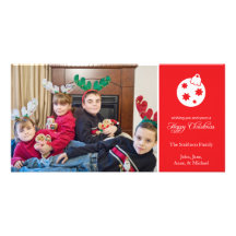 Tarjetas de la foto del ornamento de las felices N Tarjetas Fotográficas Personalizadas