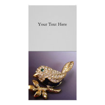 Tarjetas de la foto del pájaro del diamante artifi tarjetas con fotos personalizadas