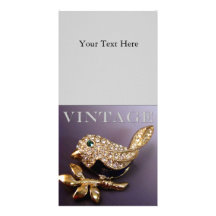 Tarjetas de la foto del pájaro del diamante artifi tarjeta fotografica personalizada