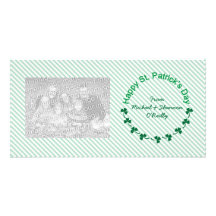 Tarjetas de la foto del trébol del día de St Patri Tarjeta Fotografica Personalizada