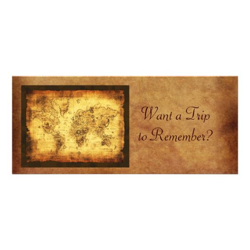 Tarjetas de la invitación del mapa de Viejo Mundo