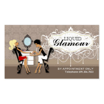 Tarjetas de la lealtad del salón del clavo tarjetas de negocios
