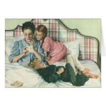 Tarjetas de la lectura de la madre del vintage en 