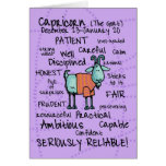 tarjetas de la palabra del zodiaco - Capricornio