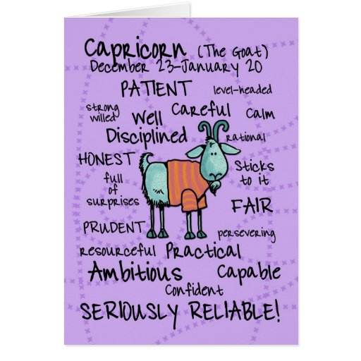 tarjetas de la palabra del zodiaco - Capricornio