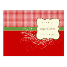 Tarjetas de la receta del navidad tarjetas postales