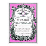 Tarjetas de la respuesta del boda del jardín del v invitaciones personalizada