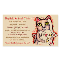 Tarjetas de la visita del amante del veterinario/d tarjeta de visita