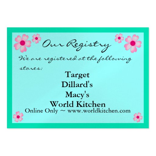 Tarjetas de las FLORES DE CEREZO Registry/RSVP Plantilla De Tarjeta De Negocio
