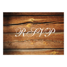 Tarjetas de madera de RSVP del granero rústico del Invitación