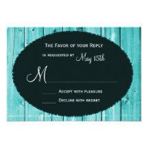 Tarjetas de madera de RSVP del país que se casan d Comunicados