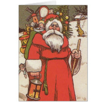 TARJETAS DE NAVIDAD - 1800s PAPÁ NOEL y JUGUETES