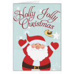 Tarjetas de Navidad alegres del acebo de Santa