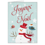 Tarjetas de Navidad de Joyeux Noël del muñeco de n