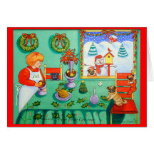 Tarjetas de Navidad del barro amasado