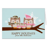 Tarjetas de Navidad militares de la familia del bú