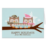 Tarjetas de Navidad militares de la familia del bú
