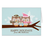 Tarjetas de Navidad militares de la familia del bú