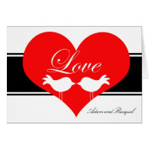 Tarjetas de nota de los pájaros del amor