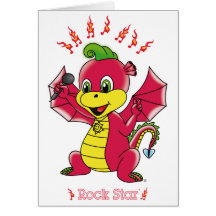 Tarjetas de nota de Rockstar™ del dragón