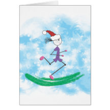 Tarjetas de nota de señora Runner del día de fiest