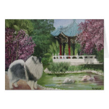 Tarjetas de nota japonesas del jardín