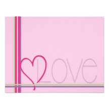 Tarjetas de nota planas del amor rosado delicioso  invitacion personal 