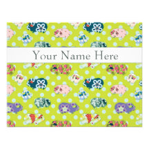 Tarjetas de nota planas personalizadas - conejillo anuncios personalizados