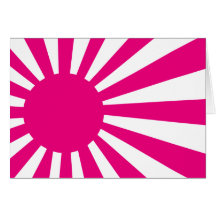 Tarjetas de nota rosadas del sol naciente