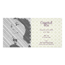 Tarjetas de plata de la foto de la invitación del  plantilla para tarjeta de foto