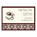 Tarjetas de sacador del Shoppe del café Tarjeta De Visita