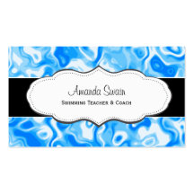 Tarjetas de visita abstractas azules de la textura