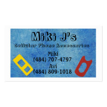 Tarjetas de visita - accesorios del teléfono móvil