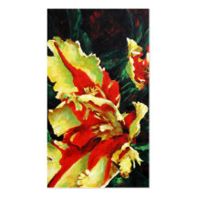 Tarjetas de visita apasionadas de la danza (tulipa