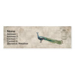 Tarjetas de visita atractivas del pavo real